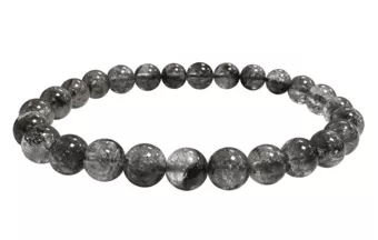 Pulsera de cristal Herkimer con cuentas de 7-8 mm
