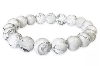 Pulsera de Howlita A cuentas de 10mm