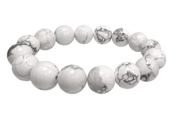 Pulsera de Howlita A cuentas de 12mm