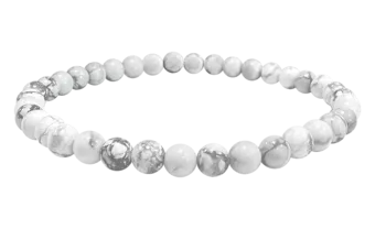 Pulsera de Howlita A cuentas de 4mm