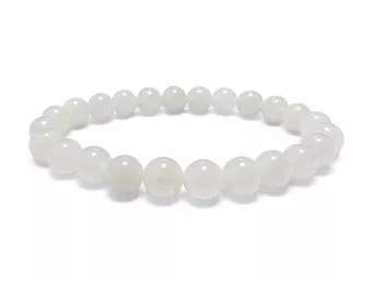 Pulsera de Jade Blanco A con Cuentas de 8mm