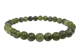 Pulsera de Jade Nefrita Calidad A Perlas 6mm