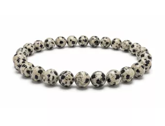 Pulsera de Jaspe Dálmata A con Cuentas de 6-7mm