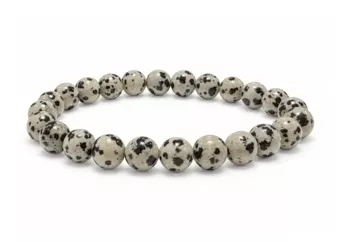 Pulsera de Jaspe Dálmata A cuentas 8-9mm
