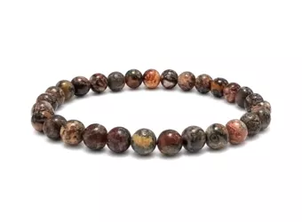 Pulsera de Jaspe Leopardo A cuentas 6-7mm