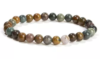 Pulsera Jaspe Océano Con Cuentas De 6mm