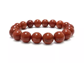 Pulsera de Jaspe Rojo A cuentas 10mm