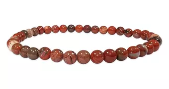 Pulsera de Jaspe Rojo AB cuentas 4mm