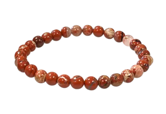Pulsera de Jaspe Rojo AB cuentas 6-7mm