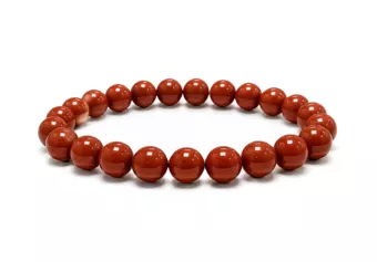 Pulsera de Jaspe Rojo A cuentas 8-9mm
