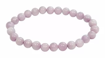 Pulsera de kunzita con cuentas de 6,5 a 7,5 mm