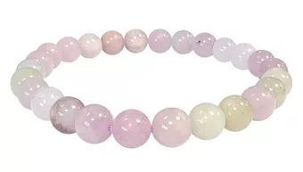 Pulsera Kunzita cuentas AA multicolor 7mm