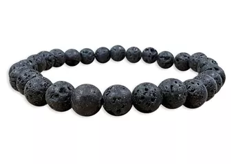 Pulsera de Piedra de Lava AB cuentas 6mm
