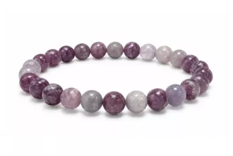 Pulsera de Lepidolita A cuentas de 6mm