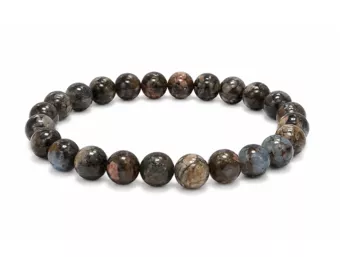 Pulsera de Liberita Azul A con Cuentas de 8mm