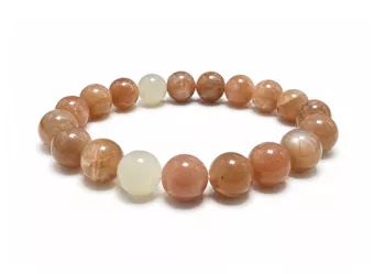 Pulsera de Piedra de Luna Multicolor A cuentas 10mm
