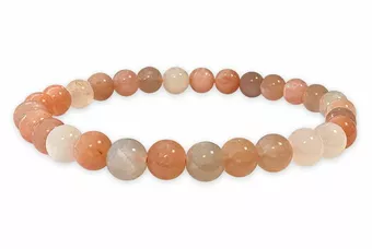 Pulsera de Piedra de Luna Multicolor AA cuentas 6mm