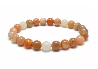 Pulsera de Piedra Luna Multicolor A Cuentas de 8 mm