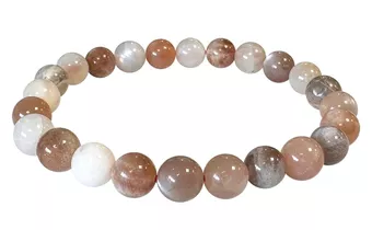 Pulsera de Piedra de Luna Multicolor AA cuentas 7.5-8.5mm
