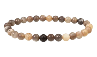 Pulsera de piedra lunar negra con cuentas de 5,7-6,7 mm