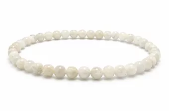 Pulsera de Piedra de Luna Blanca Peristerita A cuentas 4-5mm