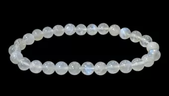 Pulsera de Piedra de Luna Blanca Peristerita A cuentas 6-6.5mm