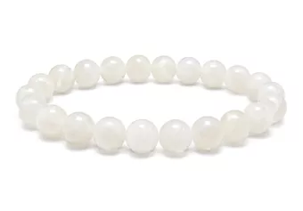 Pulsera de Piedra de Luna Blanca Peristerita AB cuentas 7.5-8.5mm