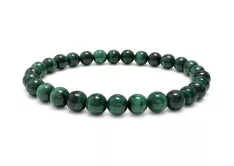 Pulsera de Malaquita Oscura AA cuentas 6-7mm