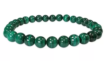 Pulsera de Malaquita Oscura AAA cuentas 6-7mm