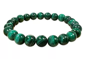 Pulsera de Malaquita con cuentas de 8-9mm