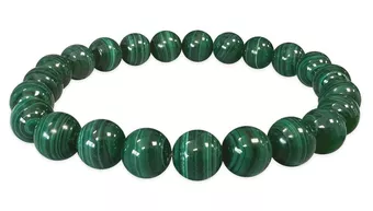 Pulsera de Malaquita Oscura AAA cuentas 8mm
