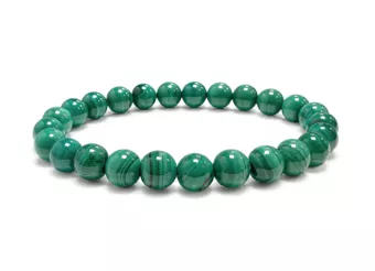 Pulsera de Malaquita Clara AA Cuentas 6-7 mm