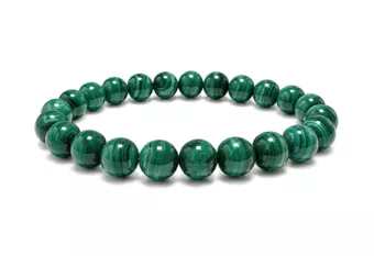 Pulsera de Malaquita Clara AA Perlas 8-9 mm