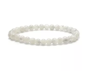 Pulsera de Nácar Blanco con Perlas de 6 mm