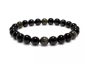 Pulsera de Obsidiana Ojo Celeste Rainbow AA cuentas de 8mm