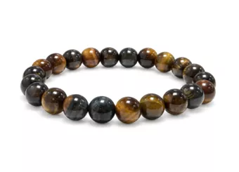 Pulsera de Ojo de Halcón A Perlas 8 mm