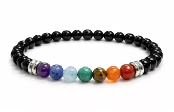 Pulsera de Ónix 7 Chakras A con Cuentas de 6mm