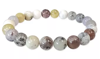 Pulsera de Ópalo Dendrítico A cuentas de 8mm