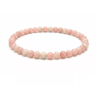 Pulsera de Ópalo Rosa A con Cuentas de 4mm