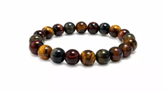 Pulsera de Ojo de Tigre Multicolor A Cuentas de 10 mm