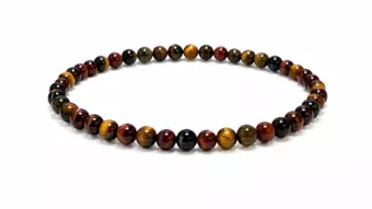 Pulsera de Ojo de Tigre Multicolor A Cuentas de 4 mm