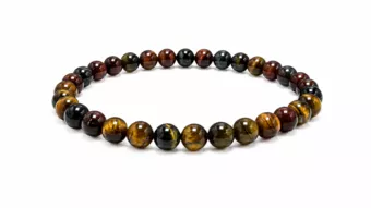 Pulsera de Ojo de Tigre Multicolor A Cuentas de 6 mm