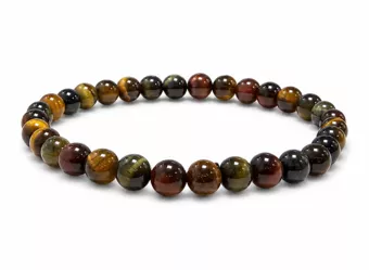 Pulsera de Ojo de Tigre Multicolor AA cuentas de 6mm