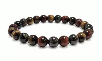 Pulsera de Ojo de Tigre Multicolor A con Cuentas de 8mm