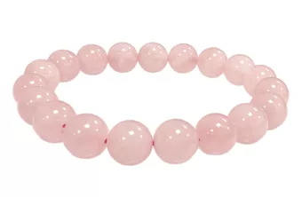 Pulsera de Cuarzo Rosa AB cuentas de 10mm