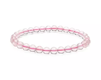 Pulsera de Cuarzo Rosa AA cuentas de 6-7mm