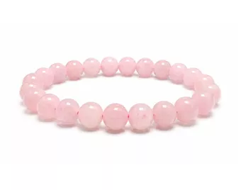 Pulsera de Cuarzo Rosa AB cuentas de 8mm