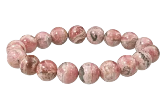 Pulsera de rodocrosita argentina con cuentas A de 11-12 mm
