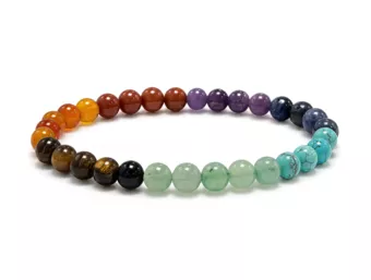 Pulsera 7 Chakras A Cuentas de 6 mm