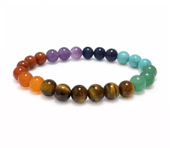 Pulsera 7 chakras cuentas A 8mm